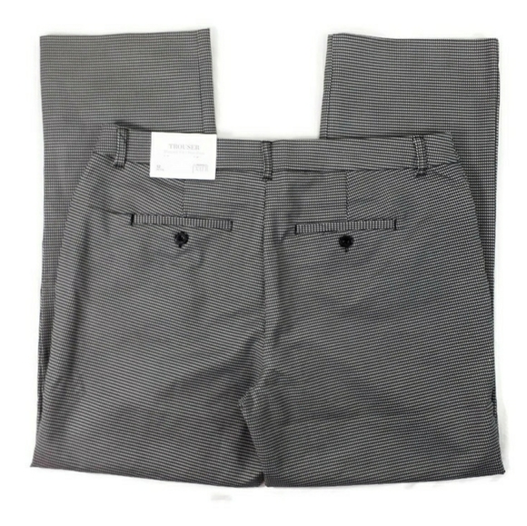 Christopher & Banks Black Hounds-Tooth Check Flat Front Trouser Pants Womens 12P - Picture 4 of 11